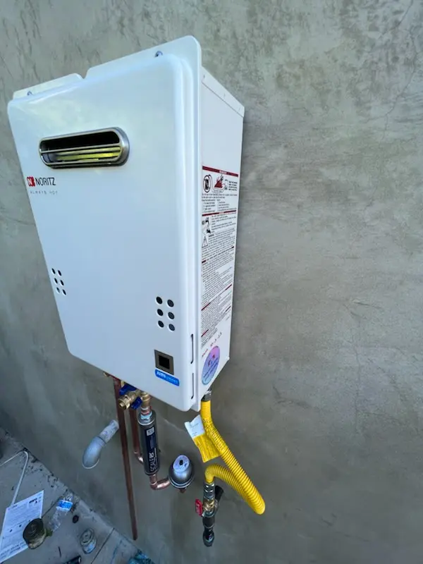 Tankless water heater installation for Cotton Town homes